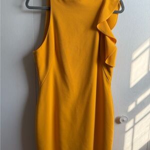 Black Halo Asymmetrical Yellow Dress